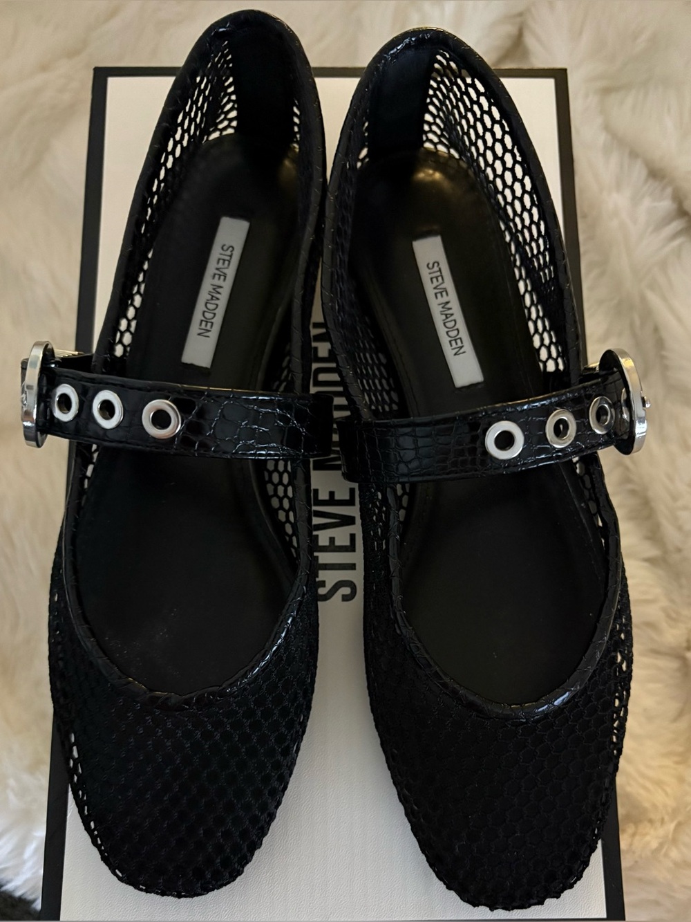 Steve Madden Lucia Mesh Mary Jane Flats